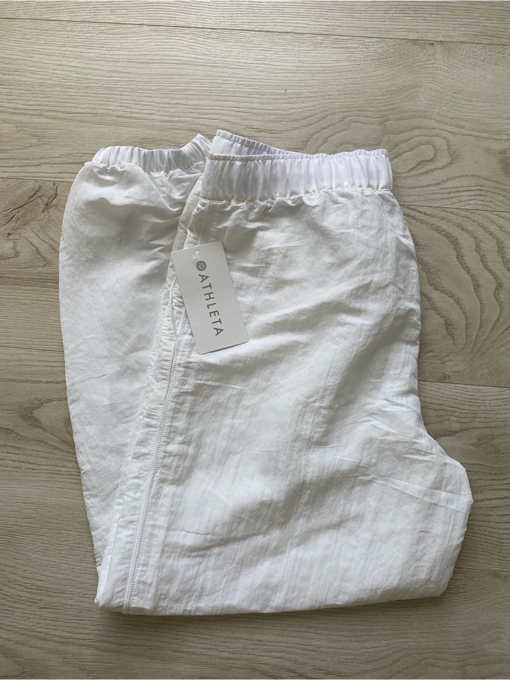 AthletaWhite Elastic-Waist Jogger Pants Size M